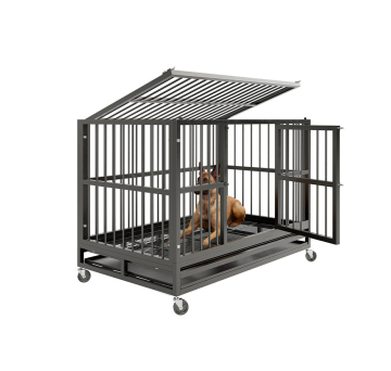 Cassa per cani indistruttibili per cani con ansia da separazione, grandi dimensioni, ruote bloccabili e vassoio rimovibile