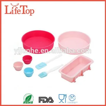 Premium Silicone Bakeware Baking Set - Cake Mold, Brush and Spatula