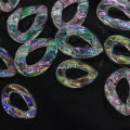 Twist ovale anneau ouvert résine perle artisanat chaîne transparente ajustement femmes sac bricolage accessoire filles boucle d&#39;oreille collier résultats de bijoux