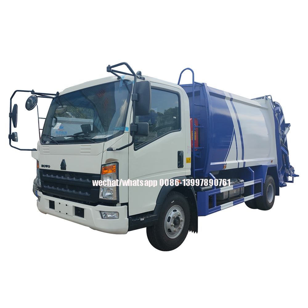 شاحنة ضاغطة القمامة SINOTRUCK HOWO 8CBM / 6T