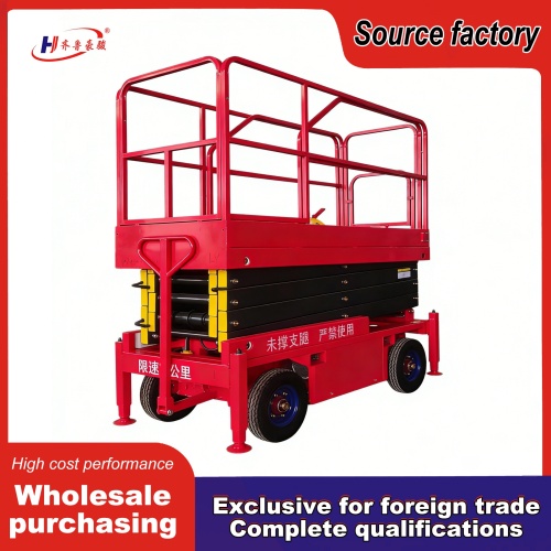 Plate-forme élévatrice à ciseaux haute altitude avec quatre roues motrices