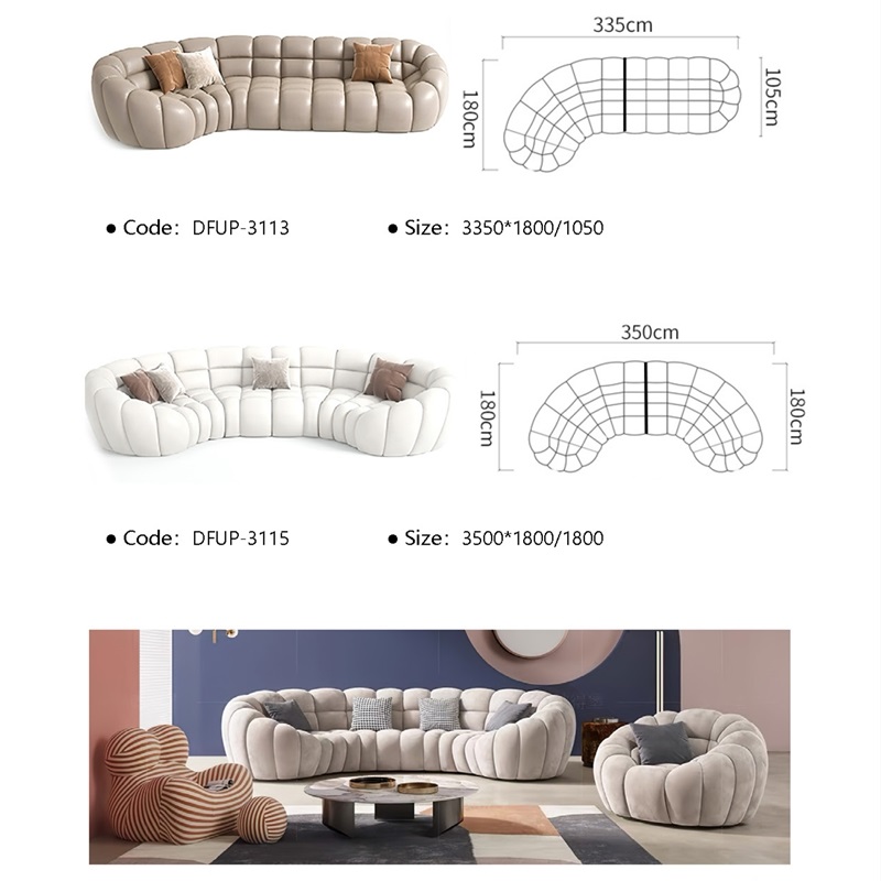 French Modern Pumpkin Sofa