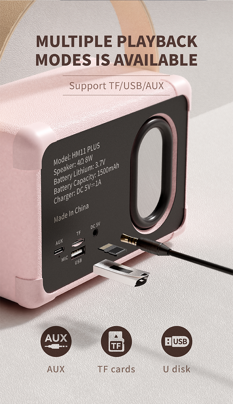 Hm11 Plus Bluetooth Retro Speaker 11 Png