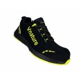 Space Black Yellow Microfiber Safety Shoes