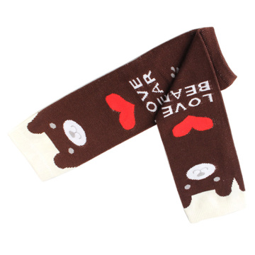 Winter cheap knitted animal brown heart leg warmer