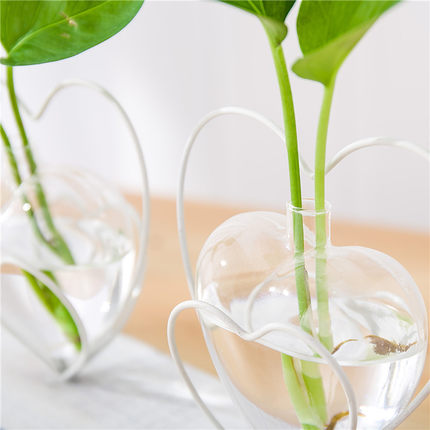 Creative green radish plant glass vase flower pot small fresh living room office desktop decoration plant container