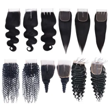 Best Quality Raw Brazilian Hair Virgin Human Hair 4x4,13x4 Lace Top Closure