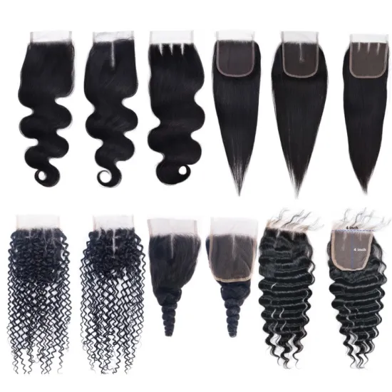 Best Quality Raw Brazilian Hair Virgin Human Hair 4x4,13x4 Lace Top Closure