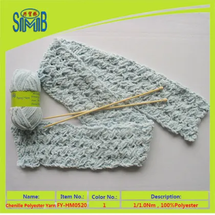 melange yarn producer export organic chenille scarf yarn with high quality in great demand