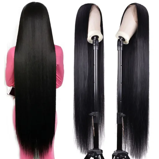 Virgin Cuticle Aligned Pre Plucked HD Full Lace Wigs, Straight Brazilian Lace Front Human Hair Wigs For Black Women