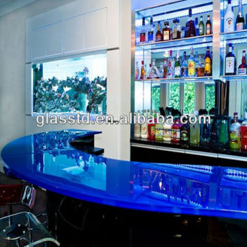 Contemporary glass cafe bar design