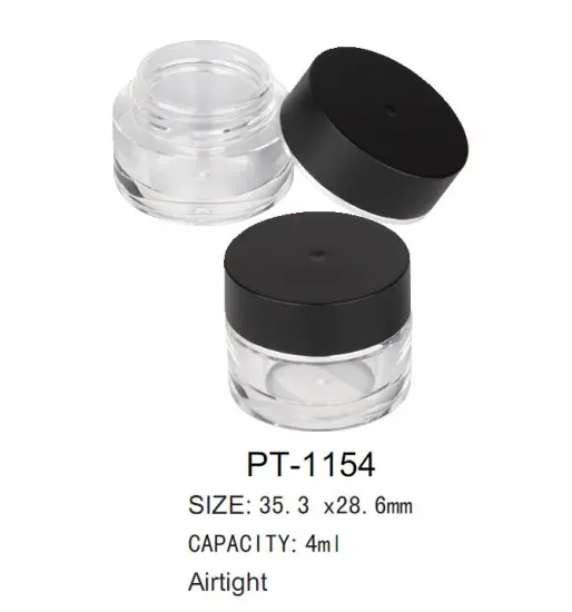 Plastic Airtight Cosmetic Round Pot Container PT-1154