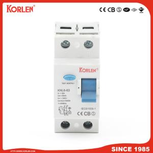 Residual Current Circuit Breaker KNL6-63 10KA TUV 2P