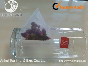 rose tea in pyramid bag