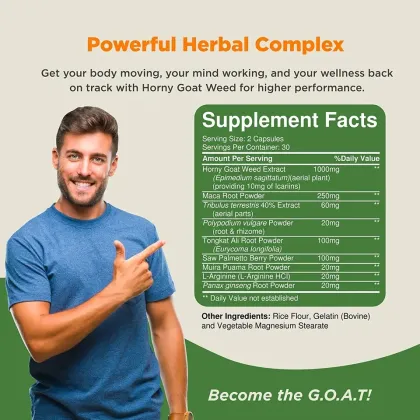 Libido Booster Enhance Performance Horny Goat Weed Capsules