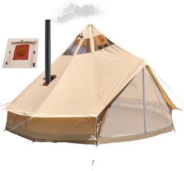5M Canvas Yurt Bell Tent for 6-8 Persons