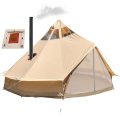 5m Canvas Yurt Bell Tent para 6-8 pessoas