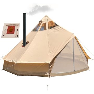 5m Canvas Yurt Bell Tent για 6-8 άτομα