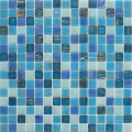 Swimming Pool Glass Mosaic Blue Tile Gold Line