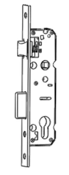 Narrow backset mortise lock