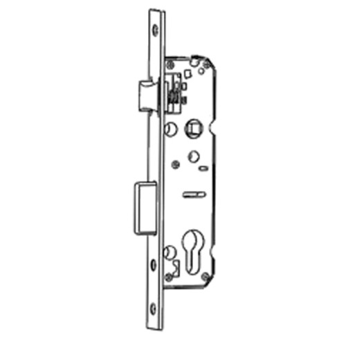 Narrow backset mortise lock