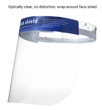 masque facial de sécurité transparent personnalisé avec bouclier