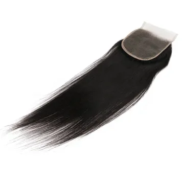 Wholesale 4x4 lace closure straight lace closure human hair lace front straight  virgin hair closure