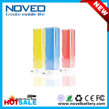 Colorful Universal Portable Power Bank, 2600mAh 18650 Battery Lipstick Power Bank (PB204)