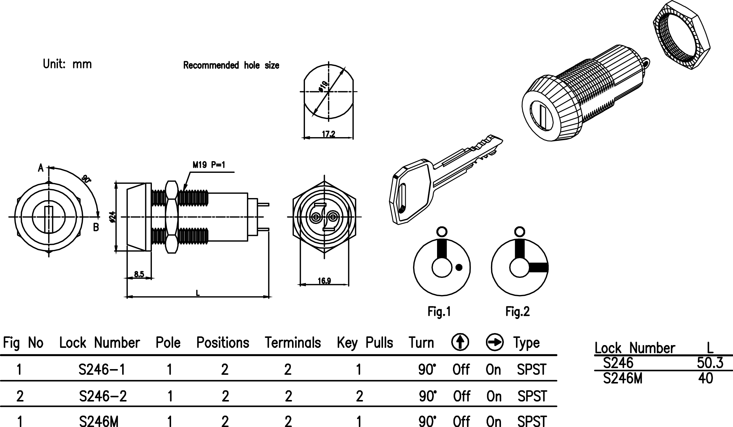 Off On SPST Electrical Momentary Key Switches China Manufacturers