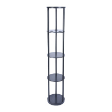 Painted Round Shelf Lamp Wooden Shelf 5 Layers
