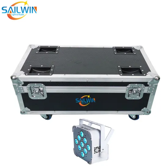 9X18W Rechargeable Wireless LED Par Light with Flight Case for Weddings and Clubs