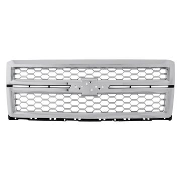 Chrome Mesh Grill untuk 2014-2015 Chevrolet Silverado 1500 LS | LT | LTZ | W/T (Rally Pkg, No Z71)
