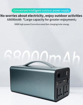 Centrale elettrica portatile da 300 W 217,6 Wh LiFePO4, 150 W CA bidirezionale, ingresso CC 60 W, PD 25 W, 2,6 kg, 110 V/220 V opzionale