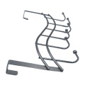 Sur-porte 6 Hook Organizer Rack Chrome Finish