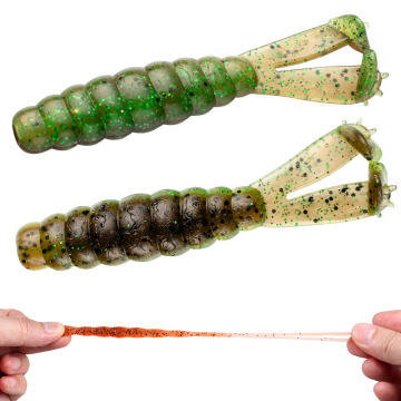 6pcs Paddletail TPR 70mm Soft Bait T Tail Fishing Lure