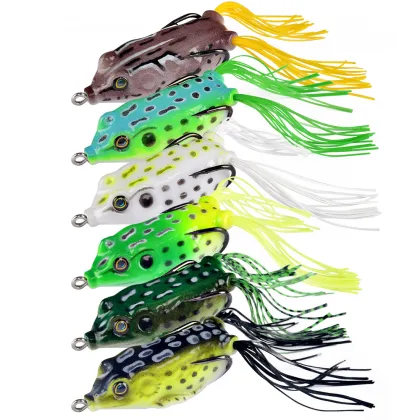 High-Quality 55MM 11G Topwater Soft Plastic Bass Fishing Lure - Frog Bait