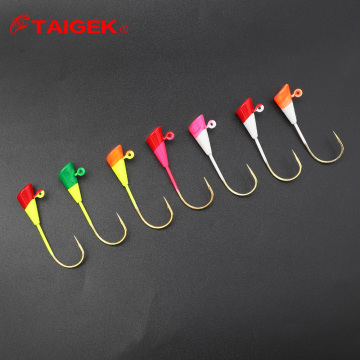 Taigek Mustad Hook 32755 1/0 # 1/8oz Crappie jighead for ice panfish shad 낚시