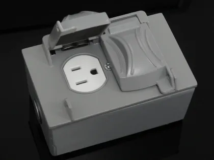 IP66 Protection Level Electric iron floor plug socket box suit for nema receptacle