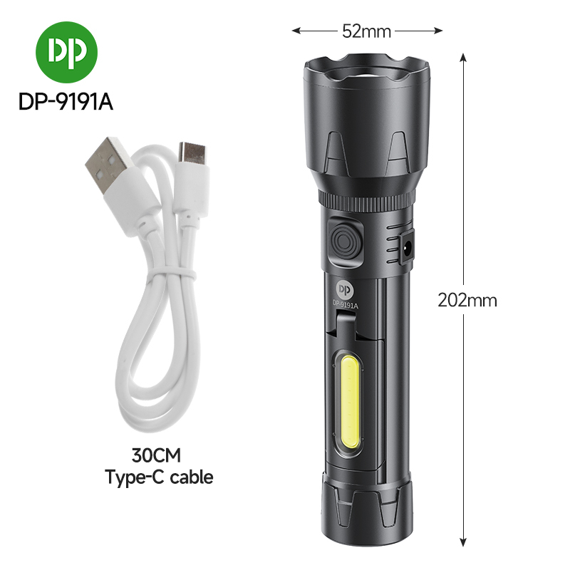Super Bright Solar Charging Rechargeable Tactical Flashlight Torch