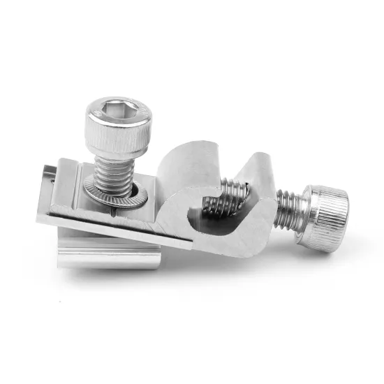 Aluminum Solar Ground Mounting Kits: M8 Lugs & M6 Clamps for Secure Installation