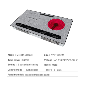 2800W High-Quality Table Top 2 Burner Smart Induction Hotpot Cooker for Multi-Scenes