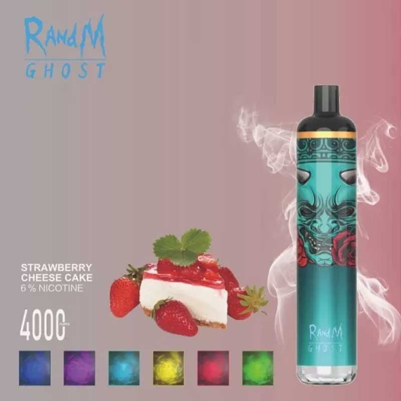 Randm Ghost LED Light 4000 Puffs vape يمكن التخلص منها