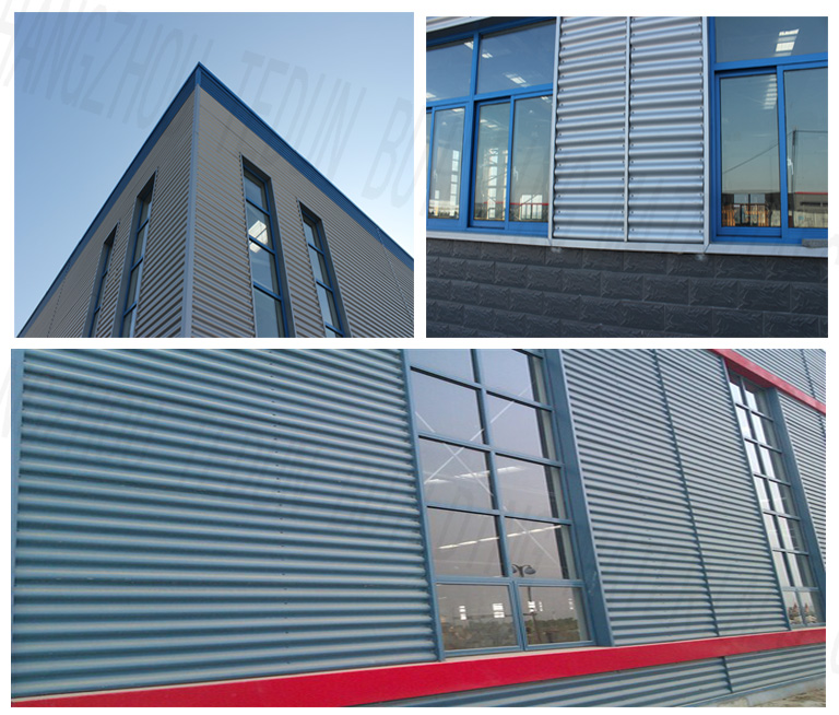 Zinc Coated Corrugated Exterior Roof Cladding