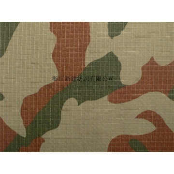 Flame Retardant Nylon Cotton Rip Stop Camouflage Fabric