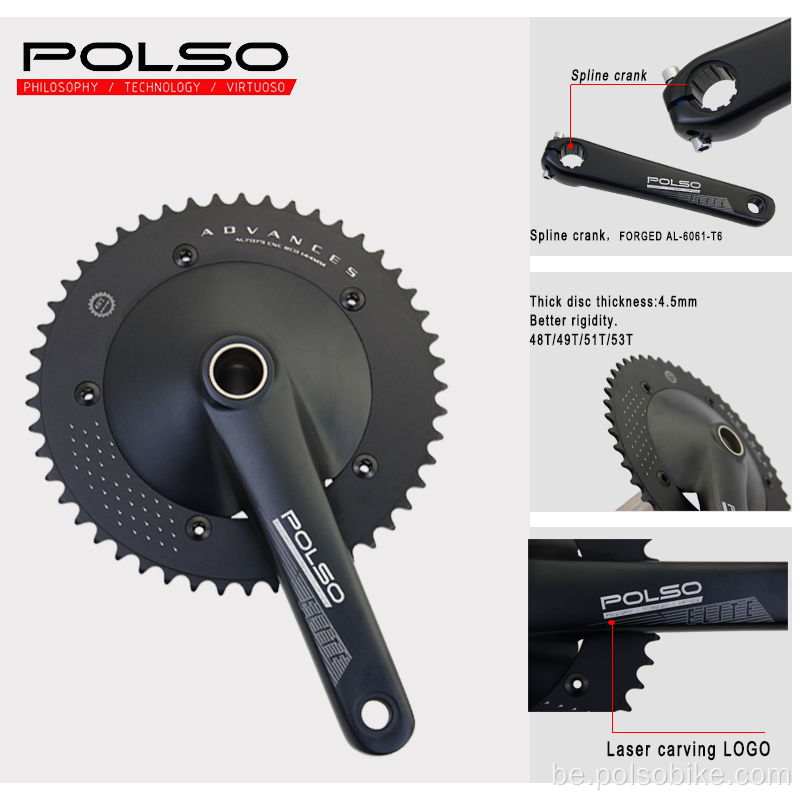 Crankset з фіксаванай перадачай ровара Crank 170 мм убудаваная Crank