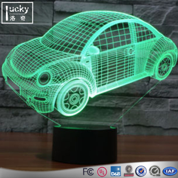 3D Desk Car Shape Acrylic Night light,LED lighting Multicolor Lamp