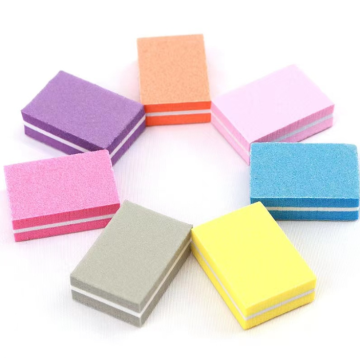Mini búfer de uñas: colorido bloque de esponja de lijado de 2 lados para arte detallado y pulido