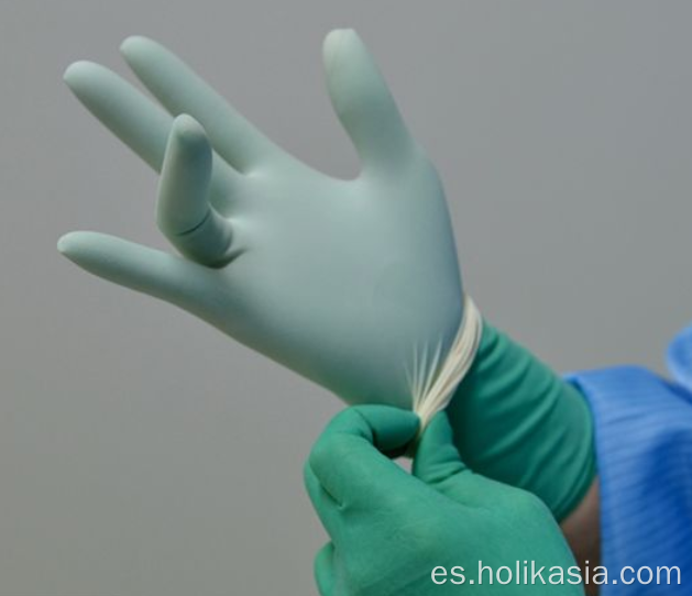 Guantes de inspección de látex ordinarios de 9 pulgadas Verdes