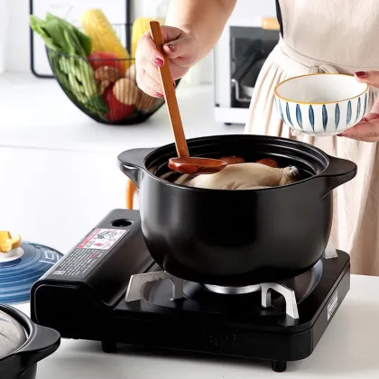 Japanese Style Ceramic Soup Casserole Stew Pot