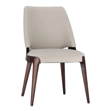 Rice white lethear single Velis side dining chairs
